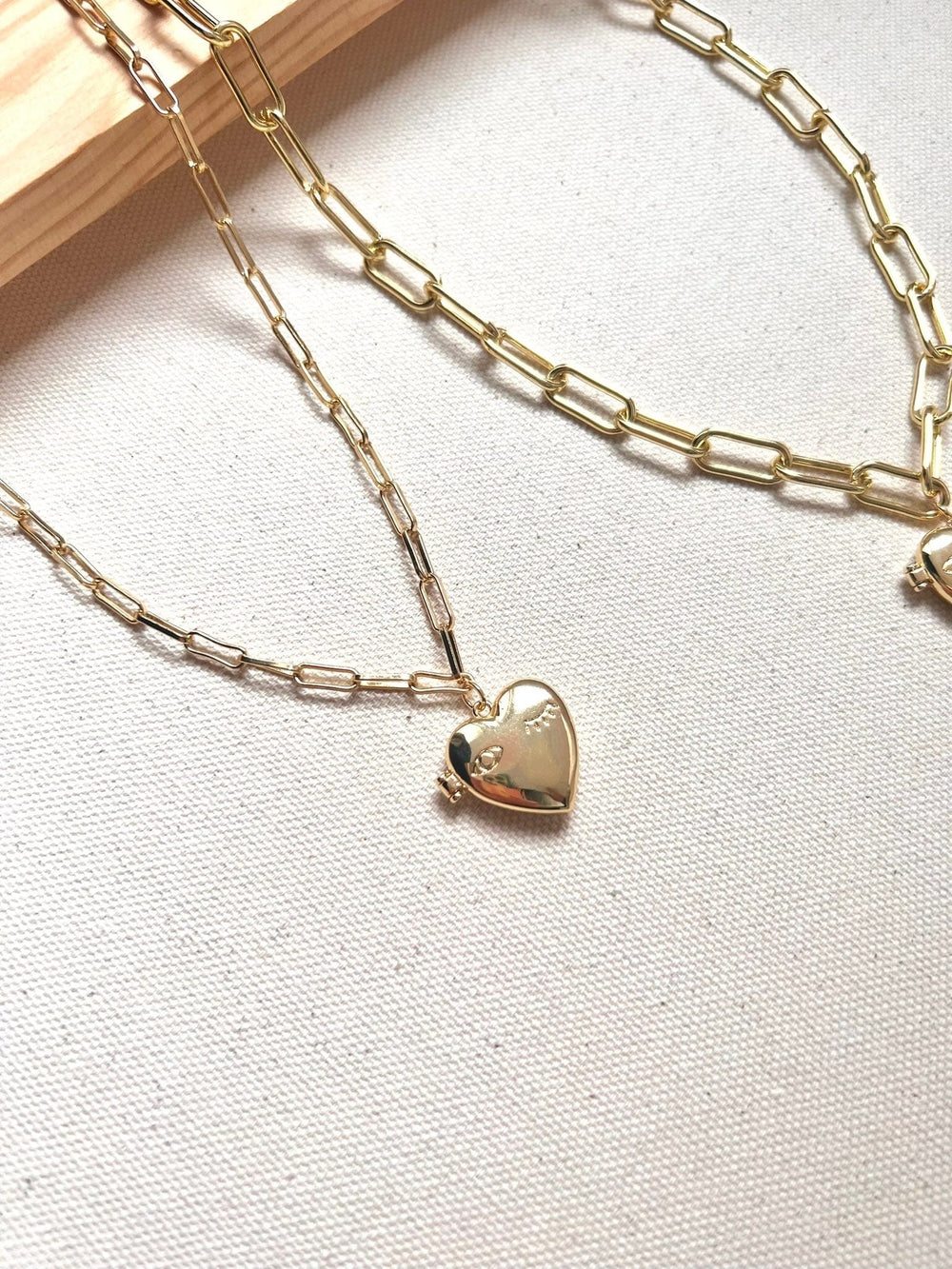 Wink Heart Locket Necklace Necklaces Necklace