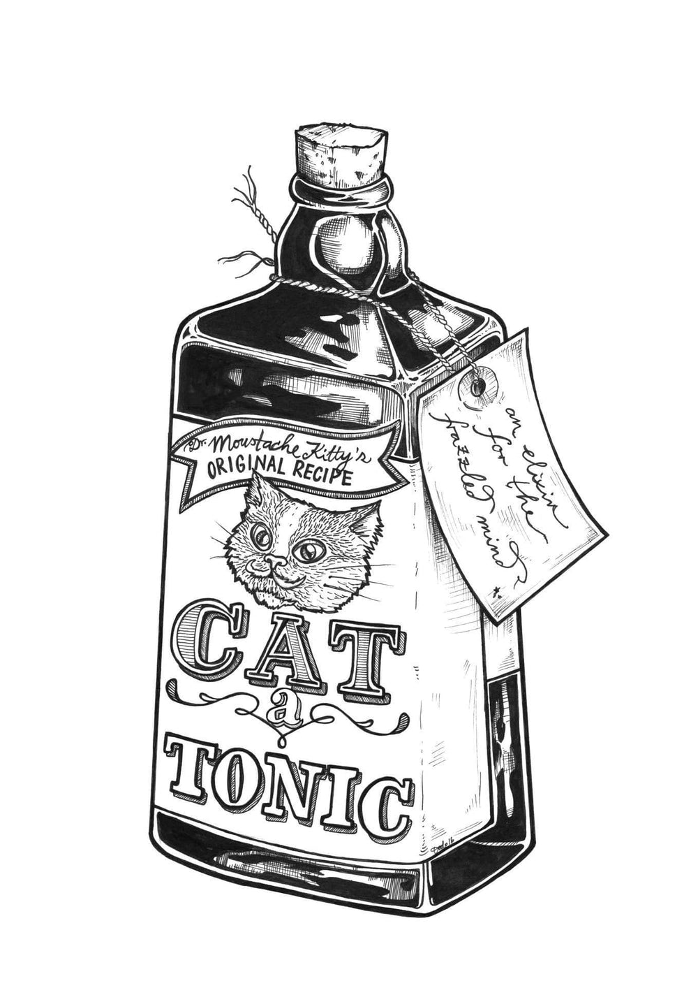 Catatonic Matte Art Print Potion & Poison Bottles Art Print