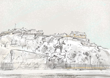 Edinburgh Castle In The Snow Matte Art Print Essential Edinburgh Art Print