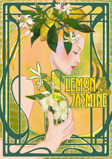 Edinburgh Gin Lemon & Jasmine Giclée Art Print Boozehound Art Print