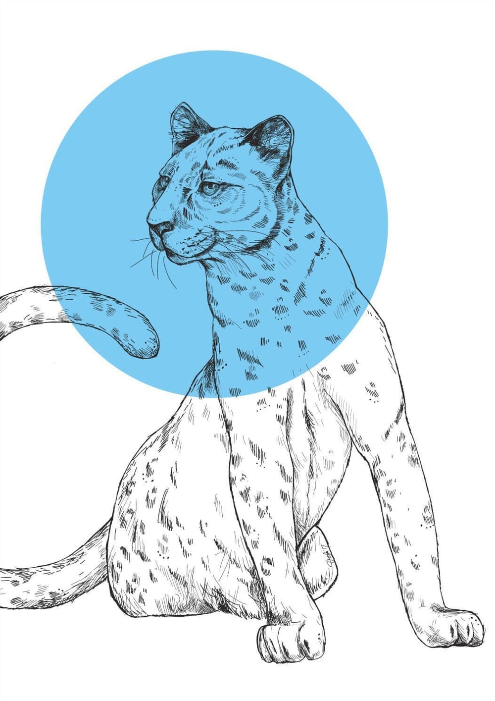 Panther Matte Art Print Cats & Dots Art Print