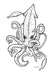Squid Matte Art Print Sea Creatures A5 (14.8 X 21 cm) Art Print