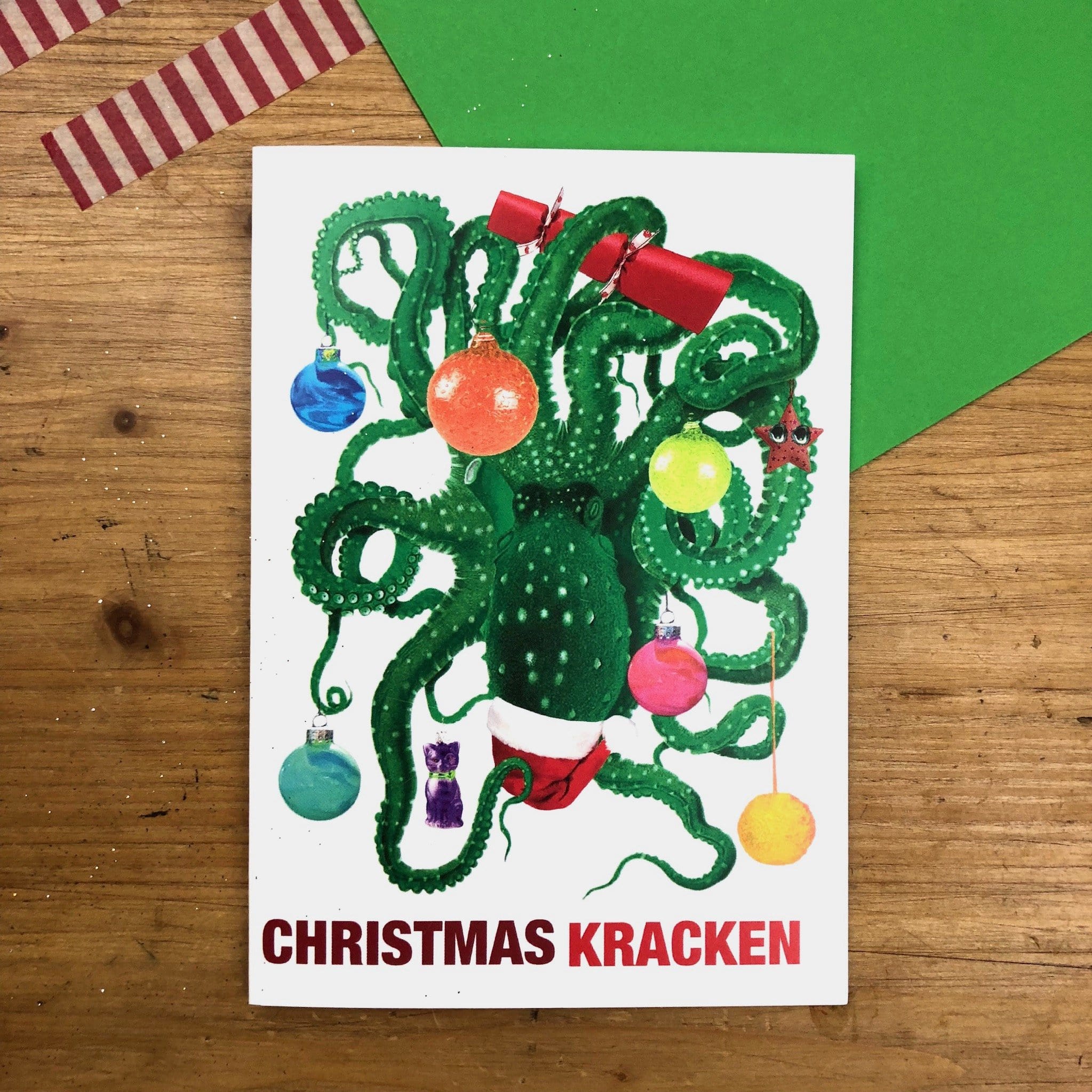 Christmas Kracken Greeting Card Christmas Cards Card