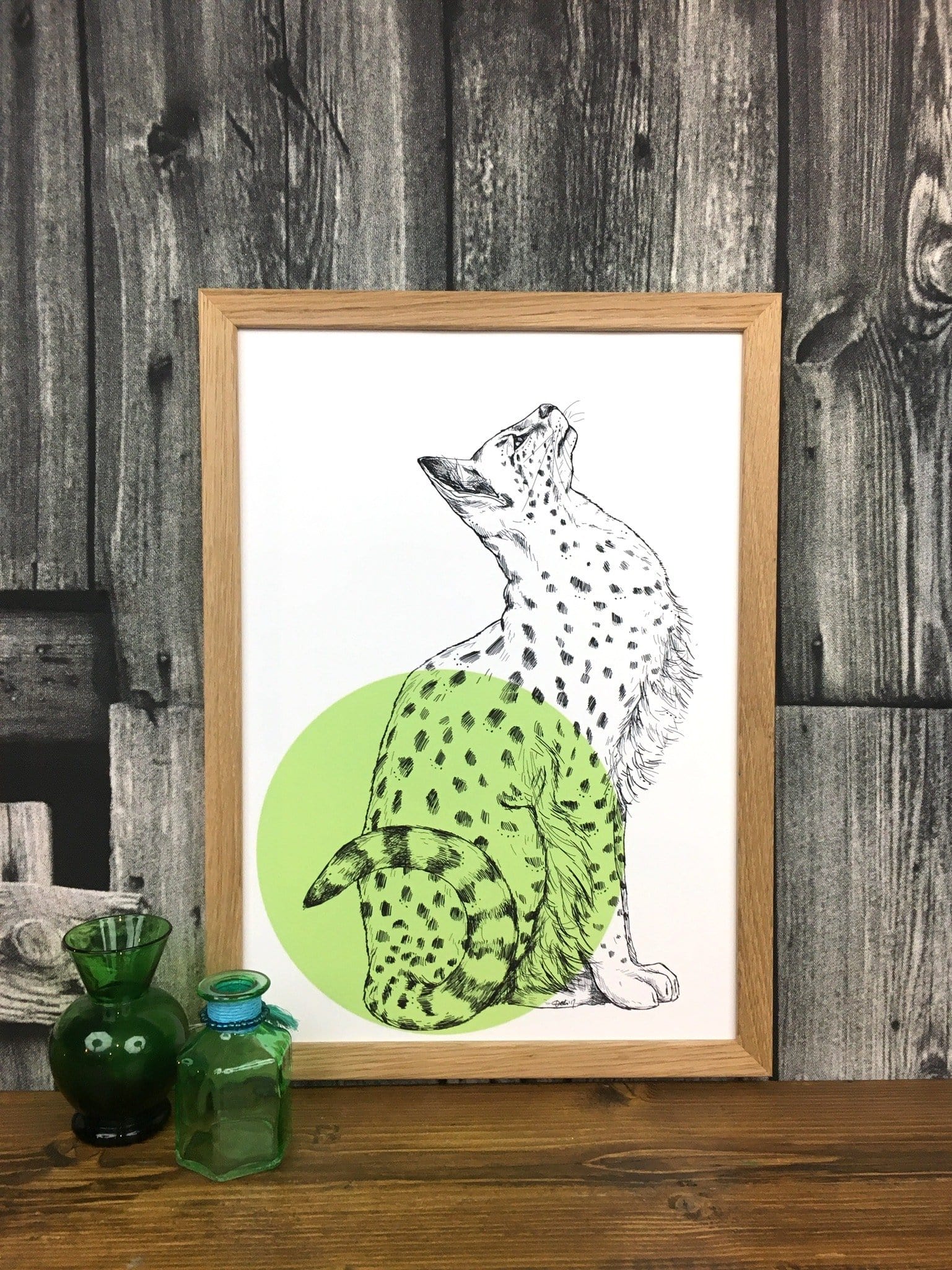 Serval Matte Art Print Cats & Dots Art Print
