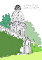 Dunmore House Pineapple Matte Art Print Essential Edinburgh Art Print