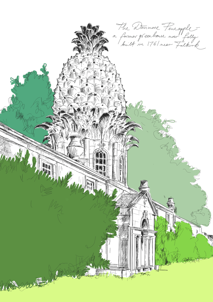 Dunmore House Pineapple Matte Art Print Essential Edinburgh Art Print