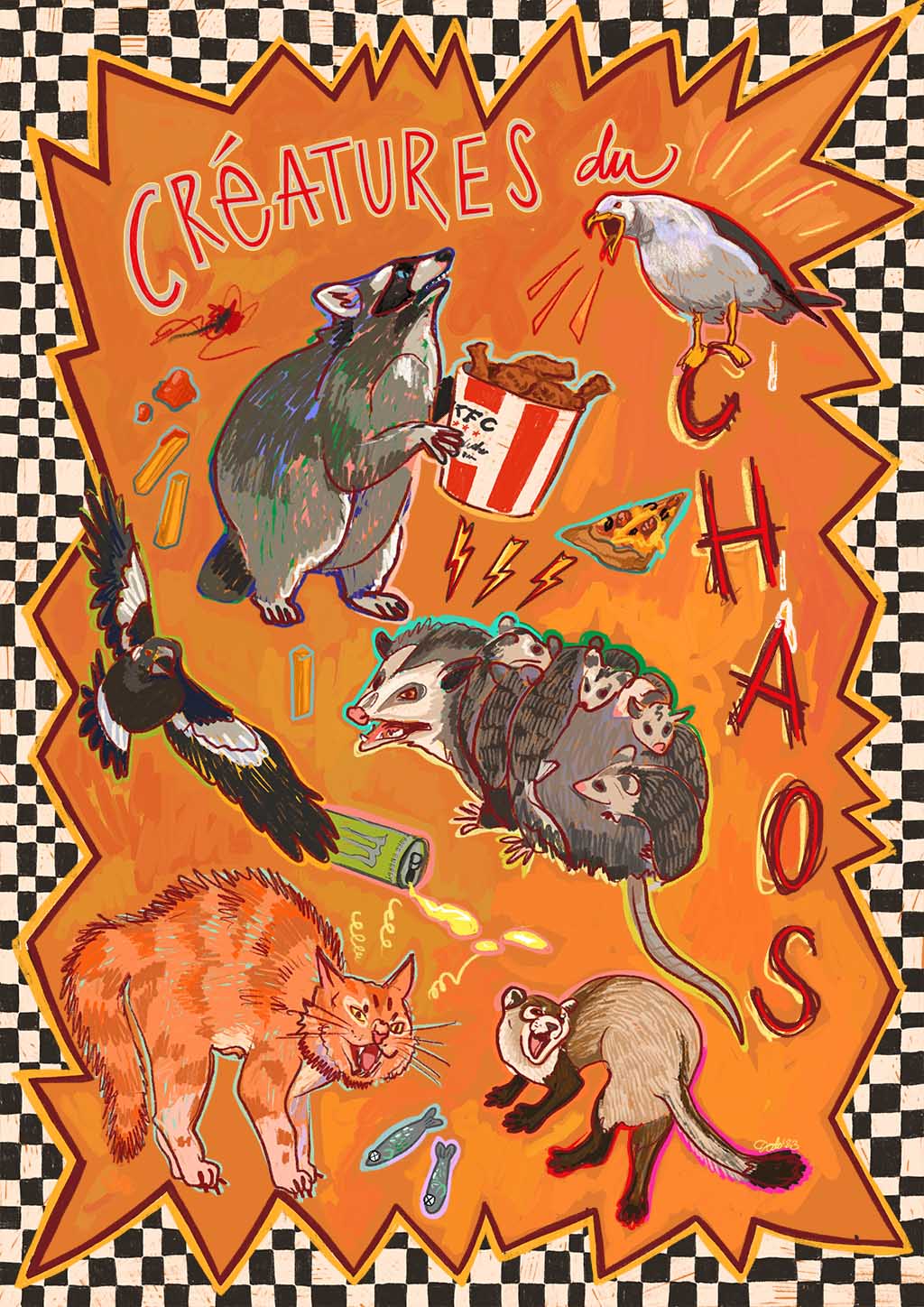 Créatures du Chaos Matte Art Print Aventures Des Créatures Art Print