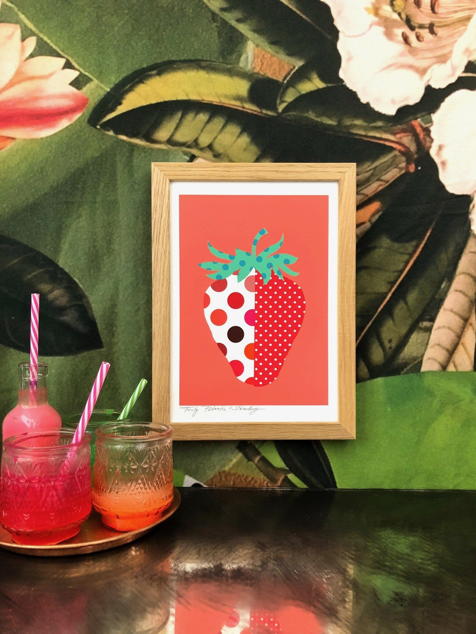 Strawberry Matte Art Print Fruity Patootie Art Print