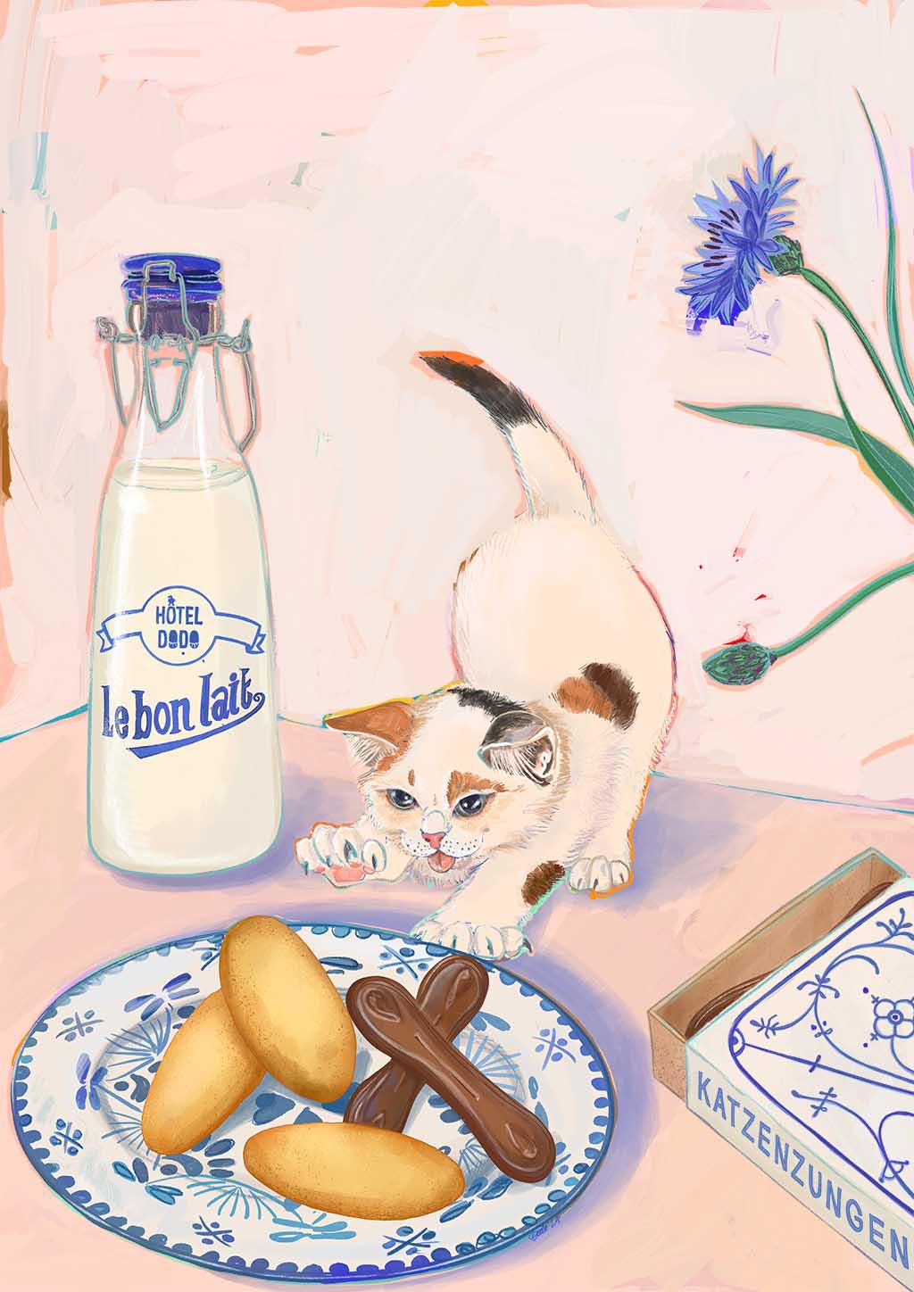 Hôtel Dodo Katzenzungen Giclée Art Print Hôtel Dodo Art Print