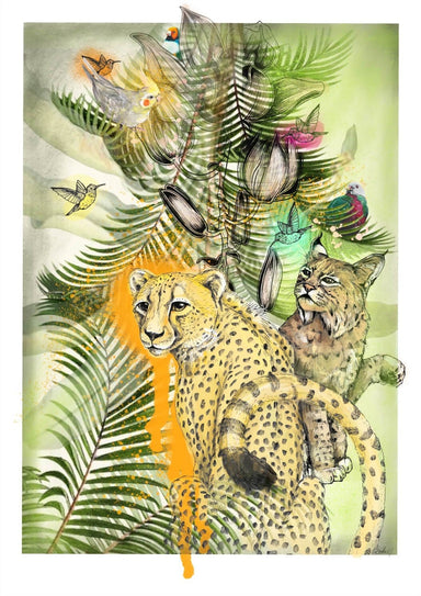 Big Cat Tropicana Matte Art Print The Gathering Art Print
