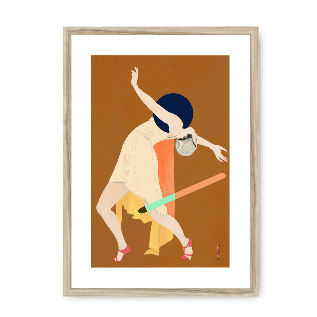 Dancer (Kobayakawa Kiyoshi X diedododa) Framed & Mounted Print Movements A3 Portrait / Natural Frame Mounted Print
