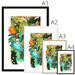 Blooming Budgerigars Framed with a Mount Print The Gathering Mounted Print
