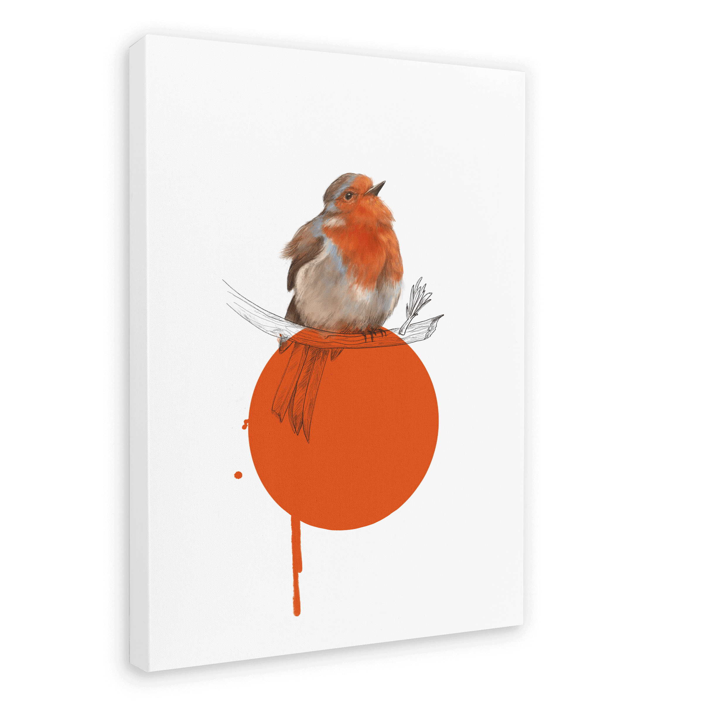 Robin Canvas Print Drippy Birds 28"x40"(70x100 cm) Canvas Print
