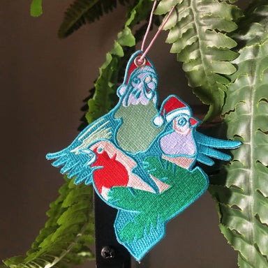 Christmas Birds Hanging Decoration Christmas by diedododa Embroidered Decoration