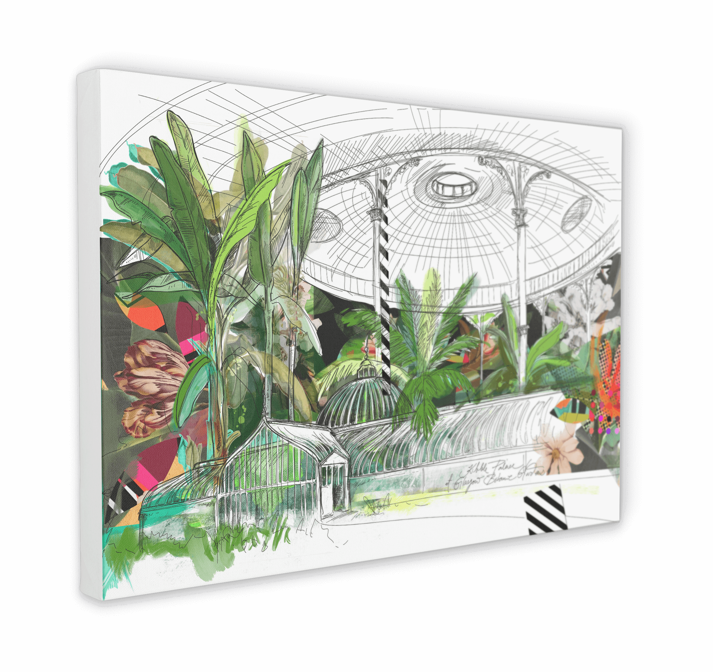 Kibble Palace of Glasgow Botanic Gardens Canvas Print Glasgow Kisses 28"x40"(70x100 cm) Canvas Print