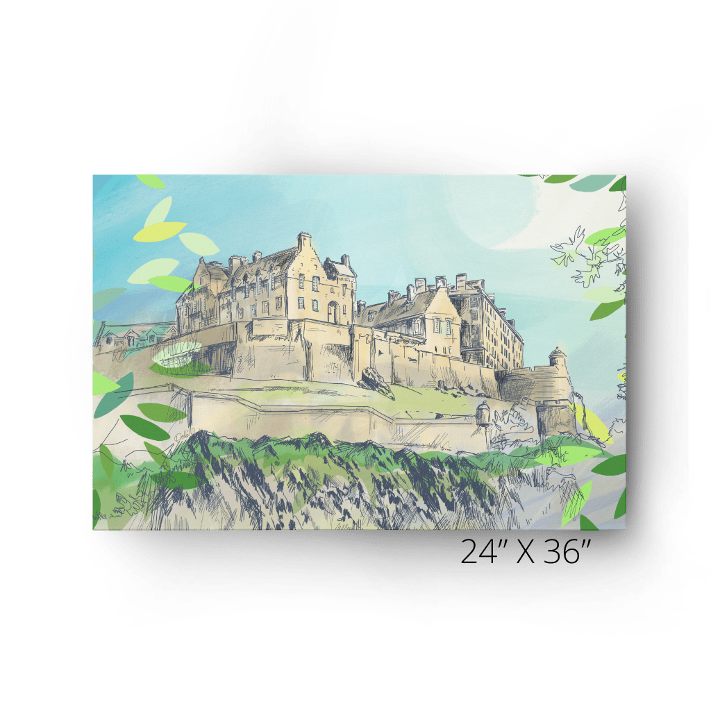 Edinburgh Castle Matte Canvas Print Essential Edinburgh 24" X 36" Canvas Print
