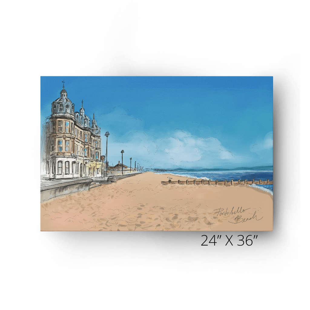 Portobello Beach Canvas Print Essential Edinburgh 24" X 36" Canvas Print
