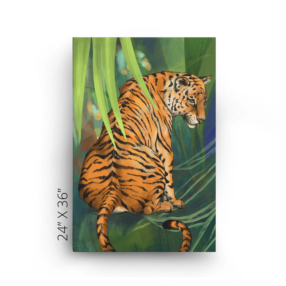 Jungle Stripes Canvas Print Pawky Paws 24" X 36" Canvas Print