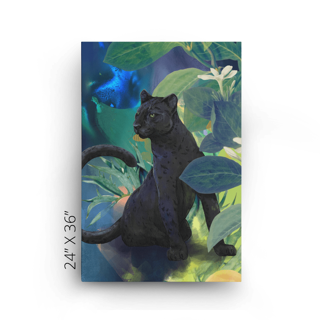 Midnight Prowl Canvas Print Pawky Paws 24" X 36" Canvas Print