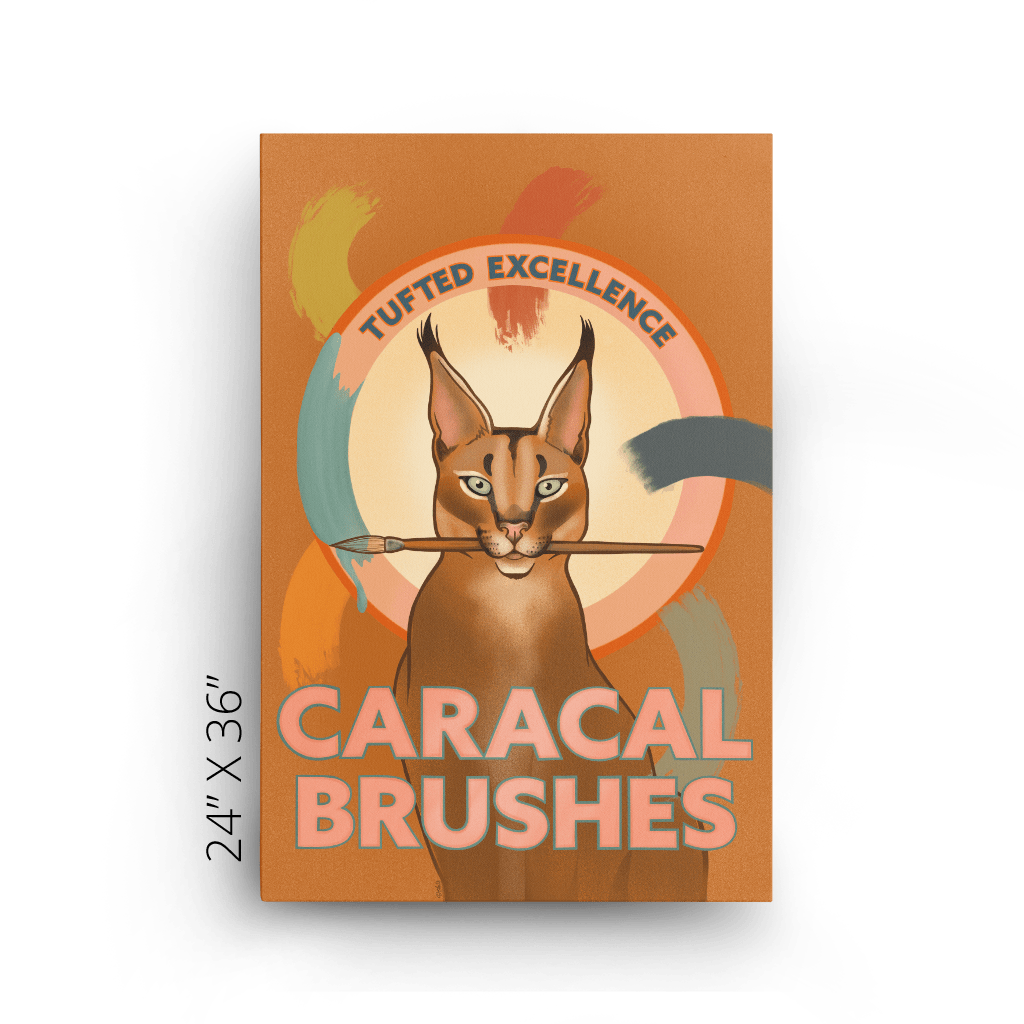 Caracal Brushes Canvas Print ADimals 24" X 36" Canvas Print
