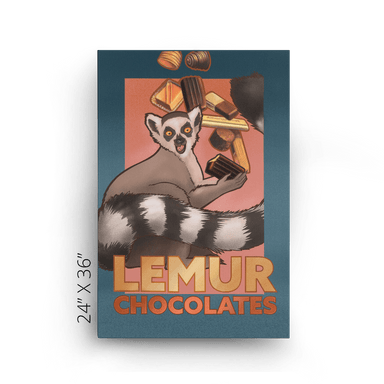 Lemur Chocolate Canvas Print ADimals 24" X 36" Canvas Print