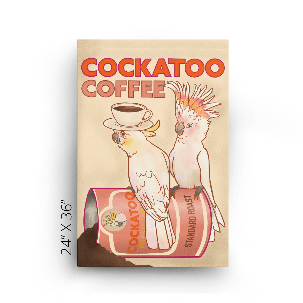 Cockatoo Coffee Canvas Print ADimals 24" X 36" Canvas Print
