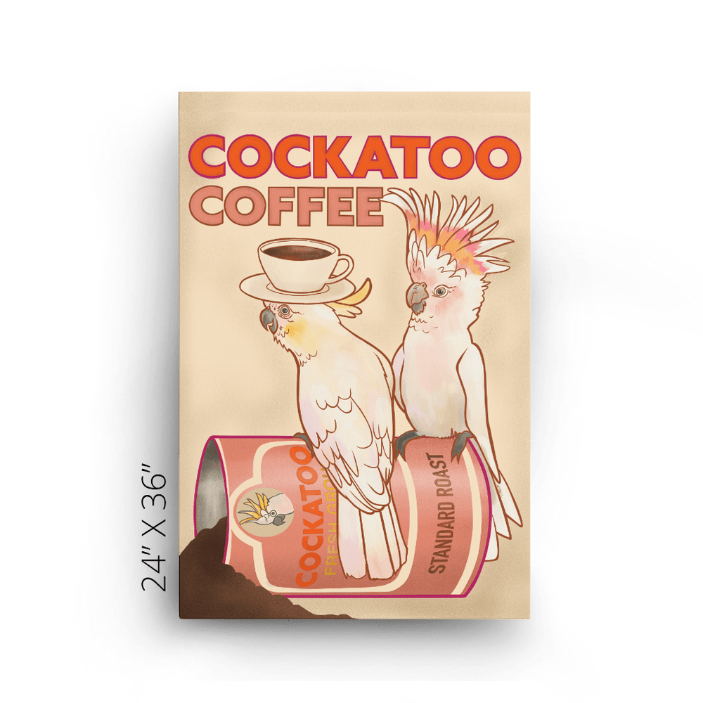 Cockatoo Coffee Canvas Print ADimals 24" X 36" Canvas Print