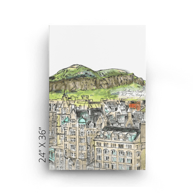 Arthurs Seat & The Crags Matte Canvas Print Essential Edinburgh 24" X 36" Canvas Print