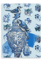 Delft Daft - Jays On A Jar Canvas Print The Gathering 28"x40"(70x100 cm) Canvas Print