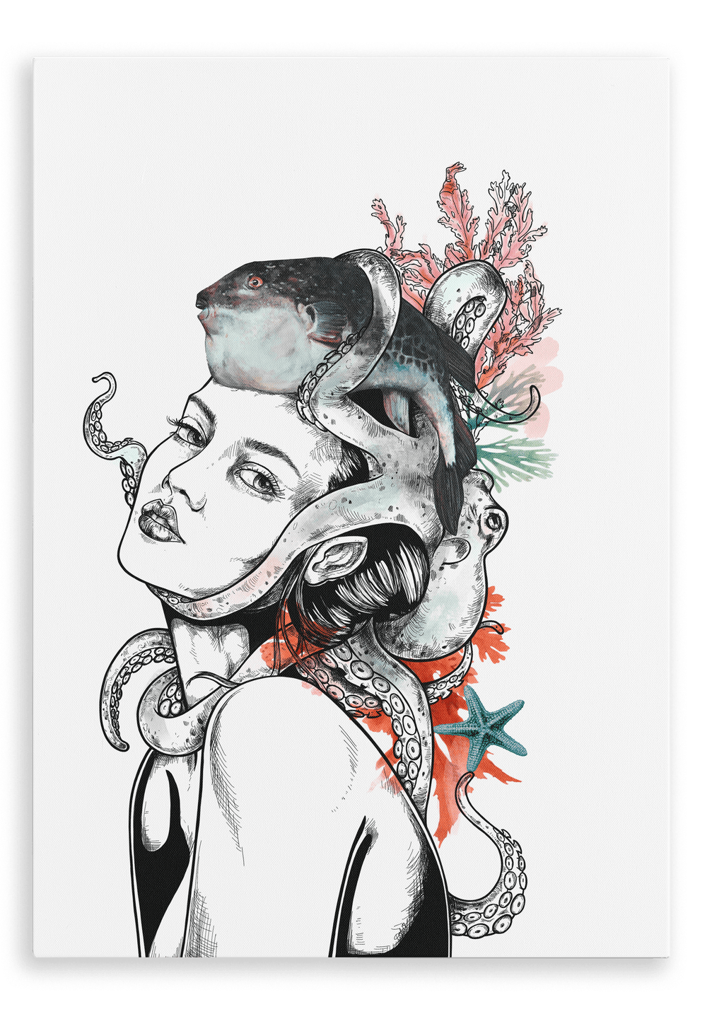 Sea Matte Canvas Print Habitats 28"x40"(70x100 cm) Canvas Print