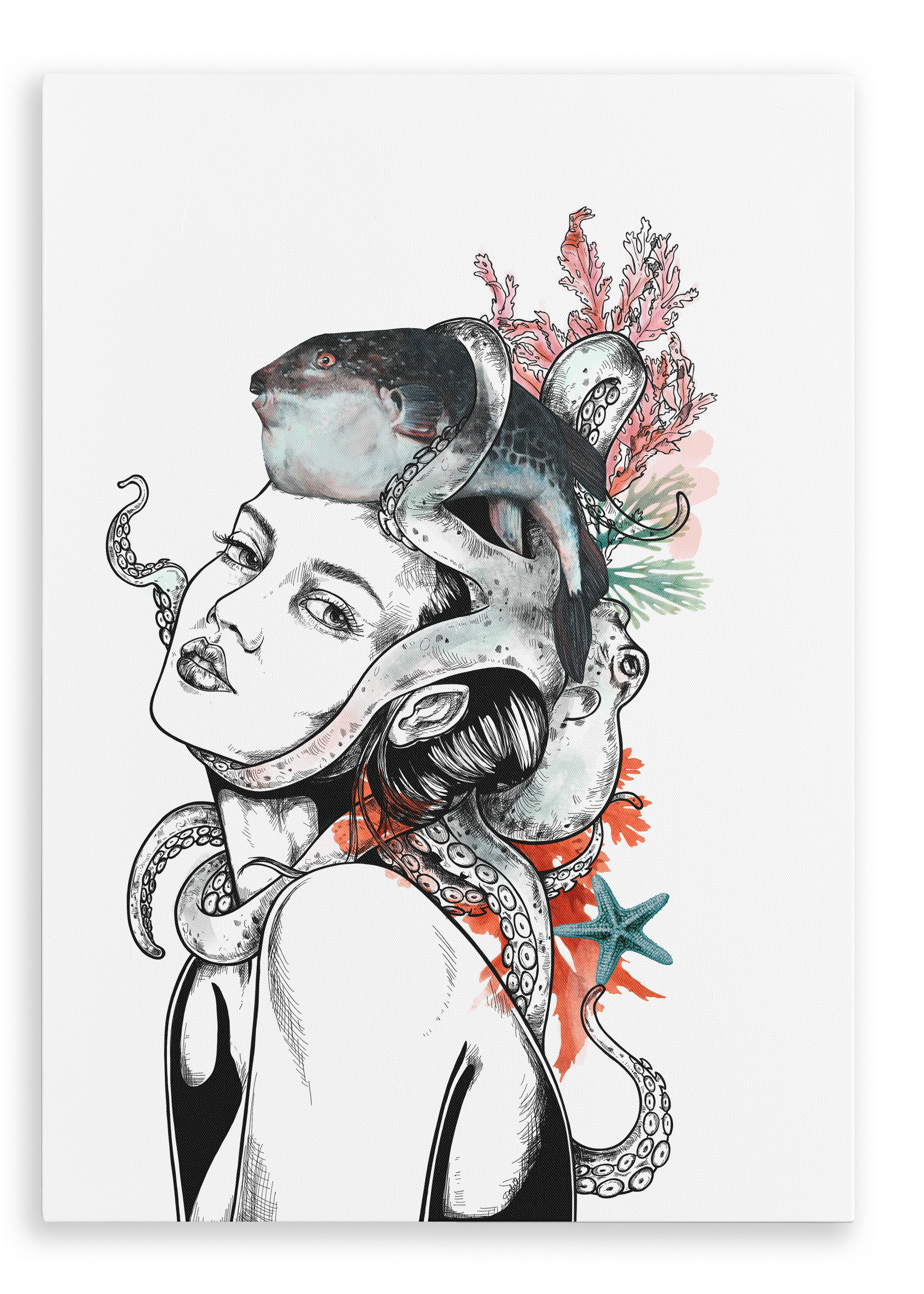 Sea Matte Canvas Print Habitats 28"x40"(70x100 cm) Canvas Print