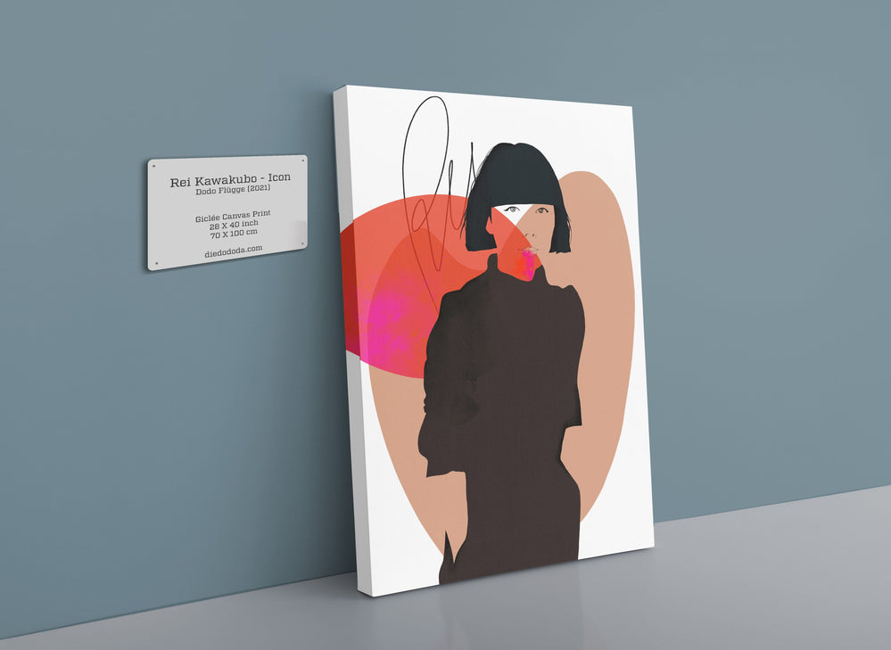 Rei Kawakubo - Icon Canvas Print Fashion Illustration 28"x40"(70x100 cm) Canvas Print