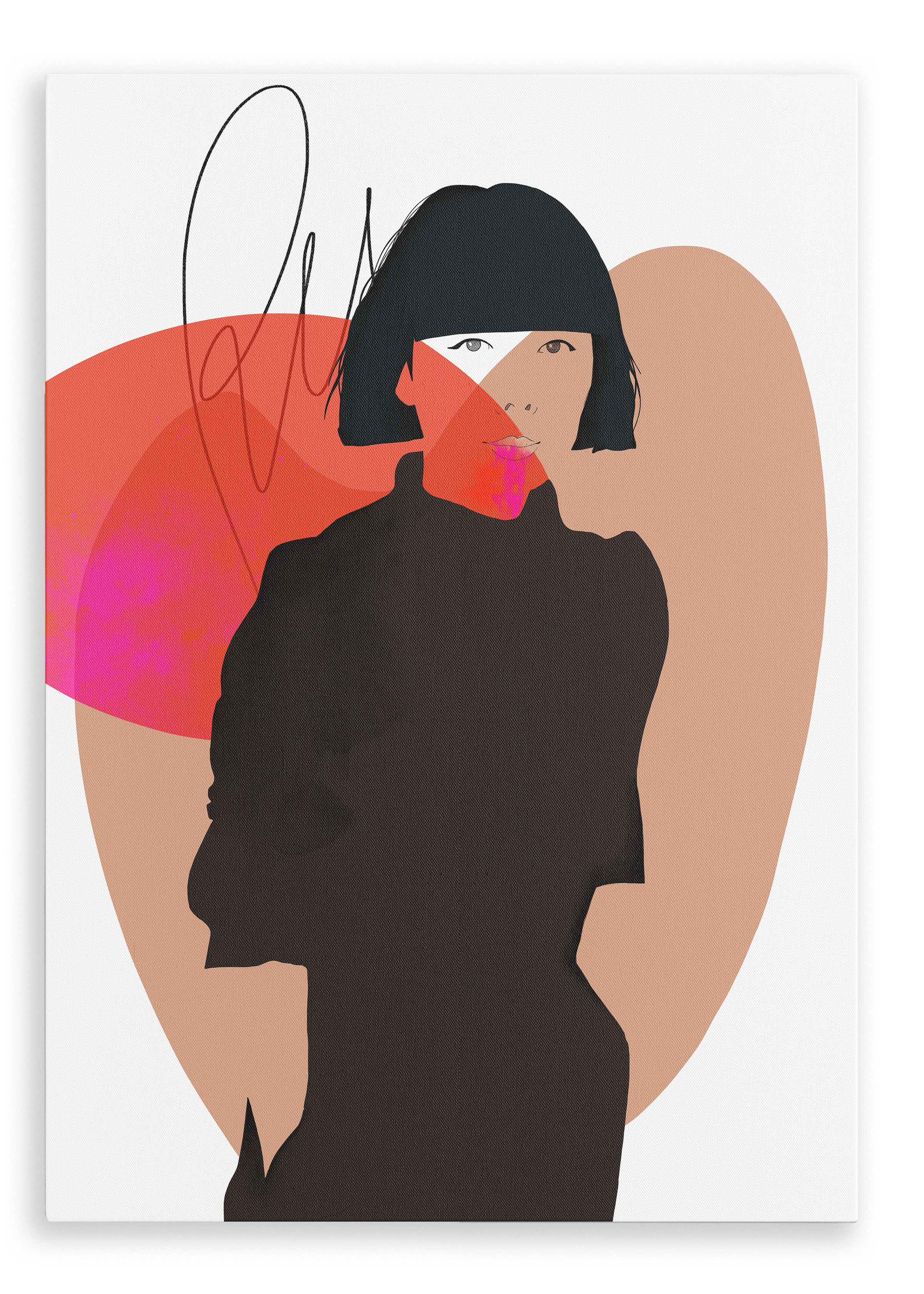 Rei Kawakubo - Icon Canvas Print Fashion Illustration 28
