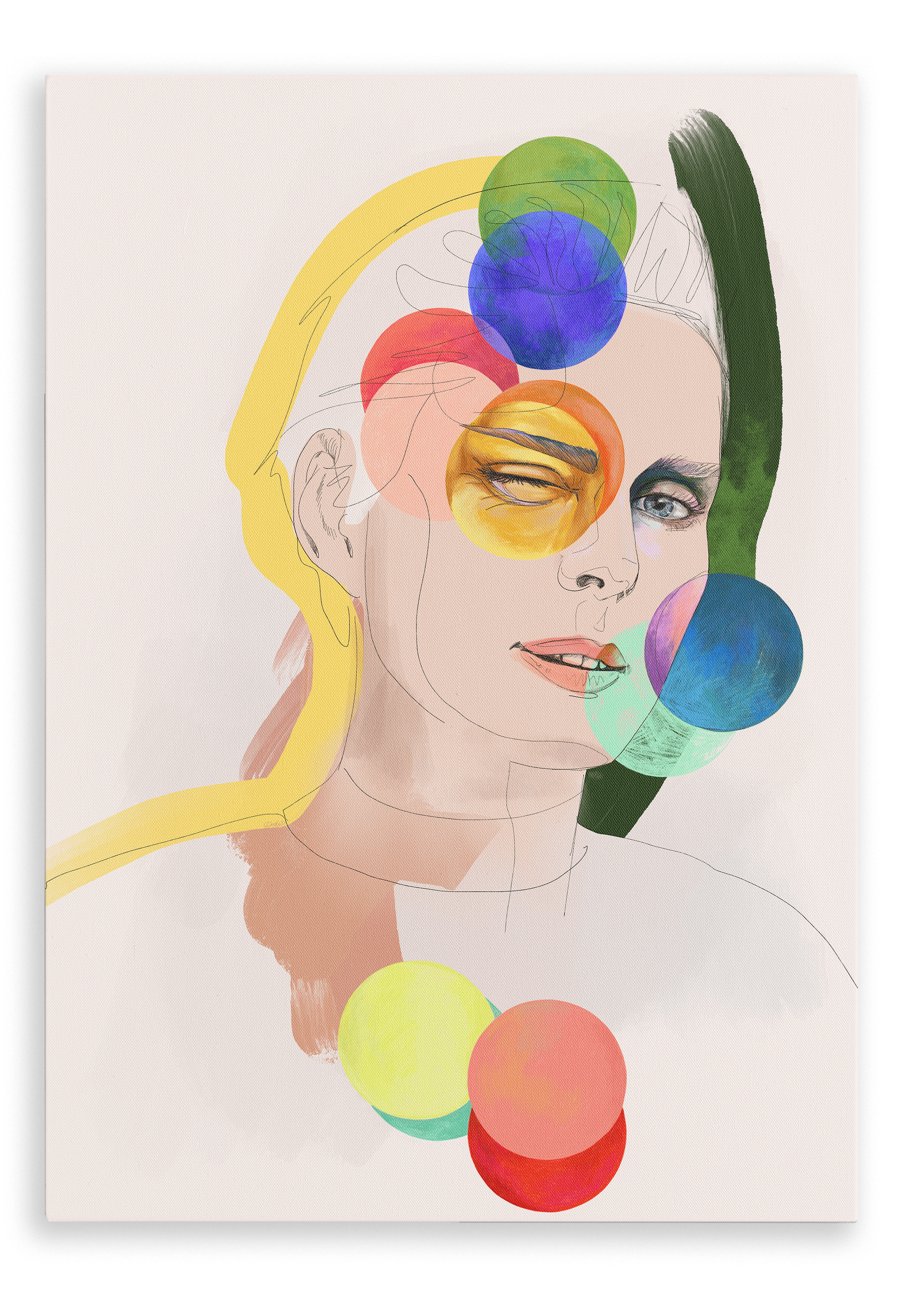 Stella Tennant - Muse Canvas Print Fashion Illustration 28