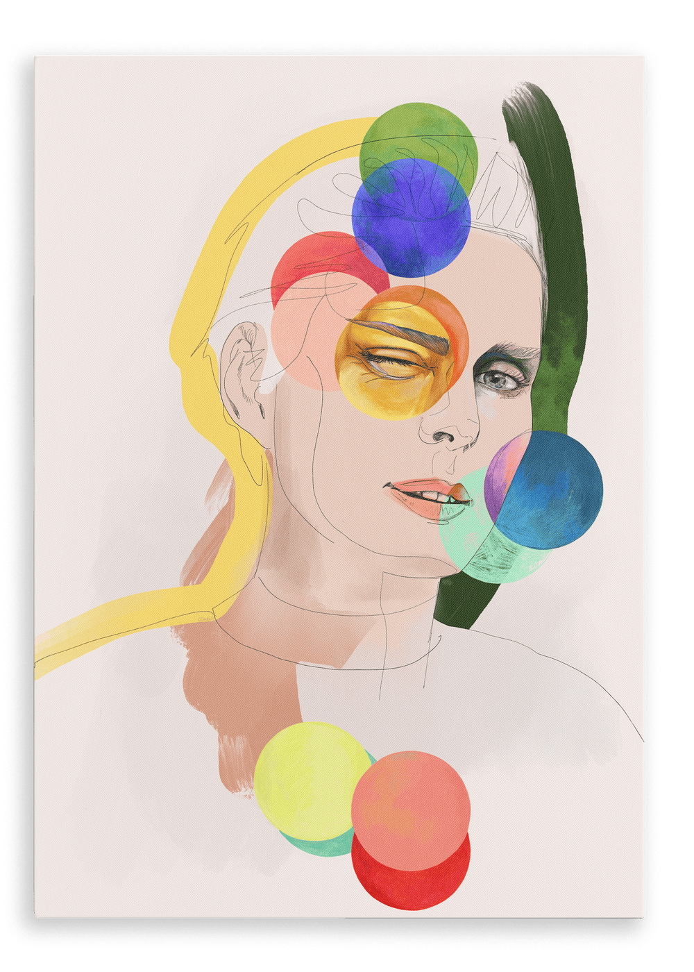 Stella Tennant - Muse Canvas Print Fashion Illustration 28"x40"(70x100 cm) Canvas Print