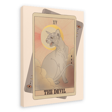 The Devil Canvas Print Tarot Cats 28"x40"(70x100 cm) Canvas Print