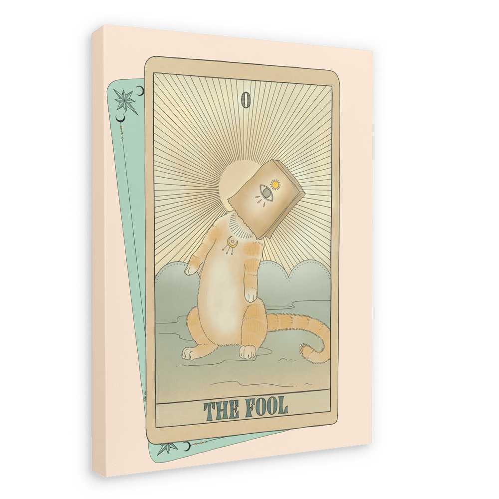 The Fool Canvas Print Tarot Cats 28"x40"(70x100 cm) Canvas Print