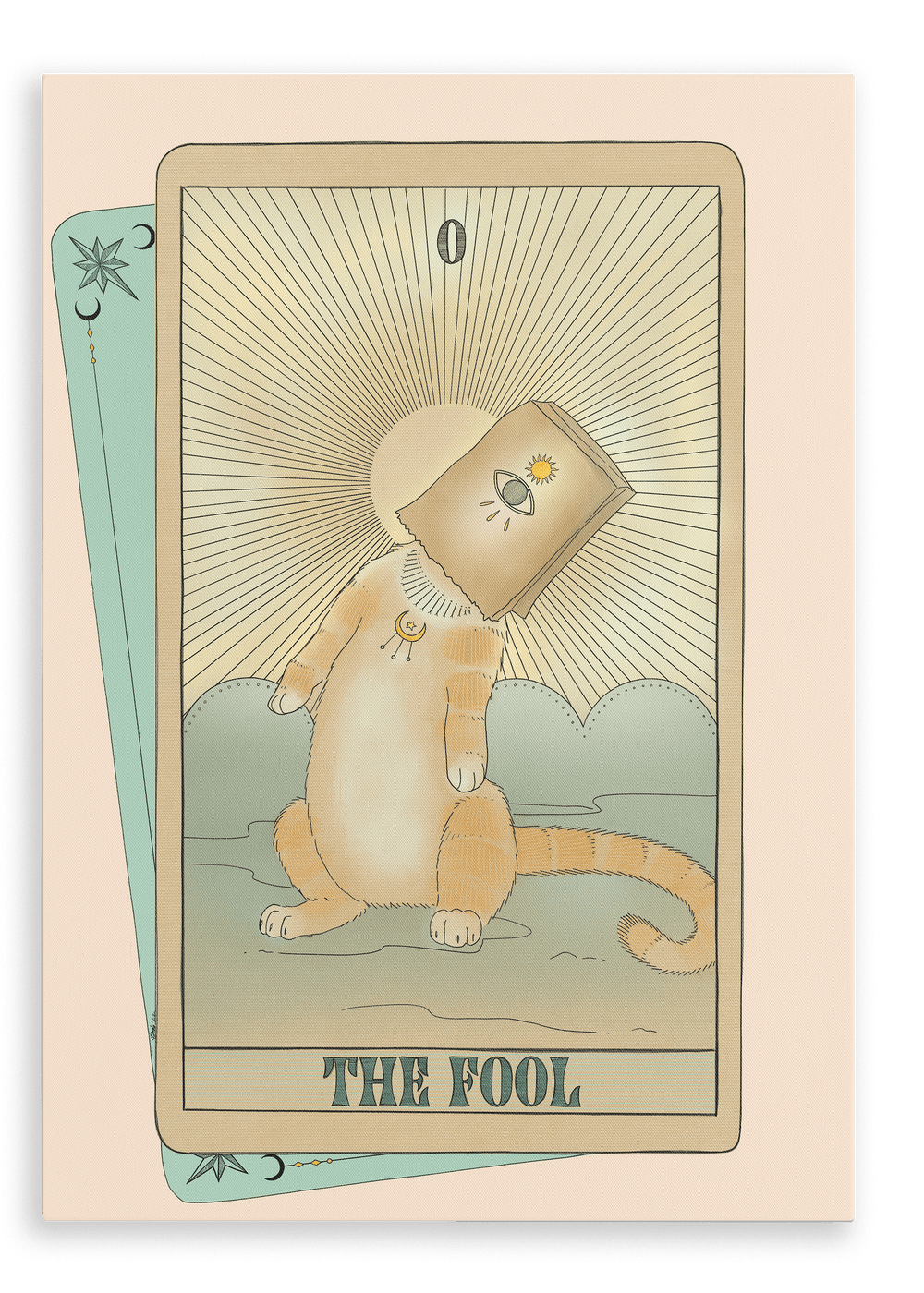 The Fool Canvas Print Tarot Cats 28"x40"(70x100 cm) Canvas Print