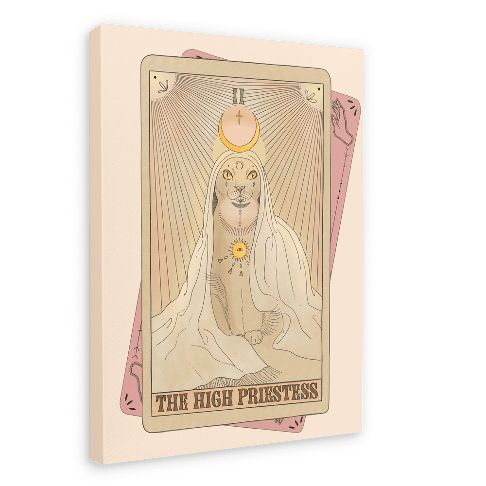 The High Priestess Canvas Print Tarot Cats 28"x40"(70x100 cm) Canvas Print