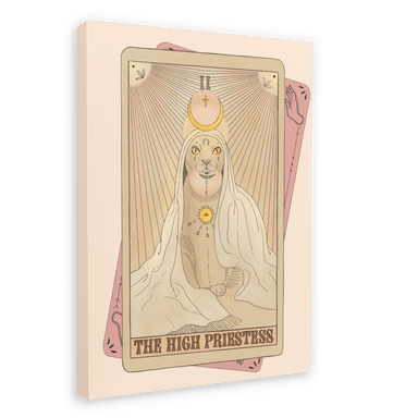 The High Priestess Canvas Print Tarot Cats 28"x40"(70x100 cm) Canvas Print