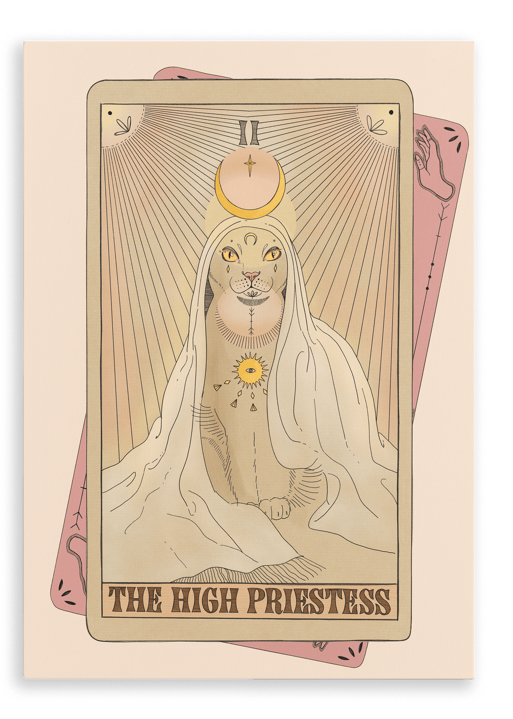 The High Priestess Canvas Print Tarot Cats 28"x40"(70x100 cm) Canvas Print