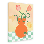 Tulips In Orange Matte Canvas Print Happy Stems 28"x40"(70x100 cm) Canvas Print