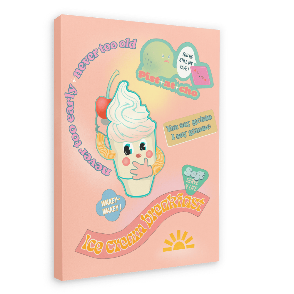 Ice Cream Breakfast Canvas Print Favourite Things 28"x40"(70x100 cm) Canvas Print