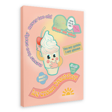 Ice Cream Breakfast Canvas Print Favourite Things 28"x40"(70x100 cm) Canvas Print