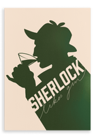 Sherlock Likes Gin Botanical Pink Printed Canvas Wall Art Boozehound 28"x40"(70x100 cm) Canvas Print