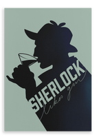 Sherlock Likes Gin Midnight Matte Canvas Print Boozehound 28"x40"(70x100 cm) Canvas Print