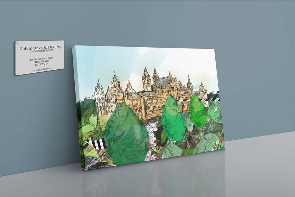 Kelvingrove Art Gallery & Museum Canvas Print Glasgow Kisses 28"x40"(70x100 cm) Canvas Print