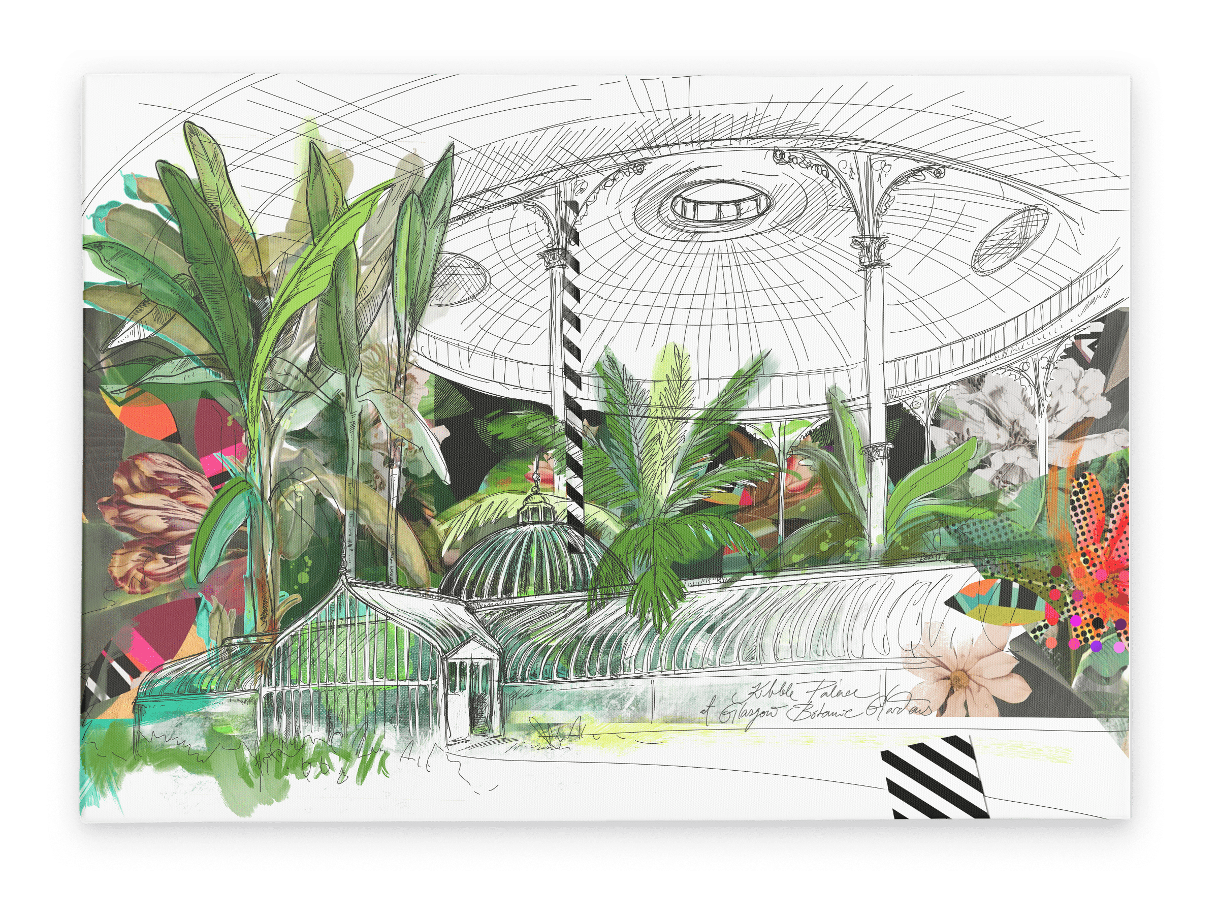 Kibble Palace of Glasgow Botanic Gardens Canvas Print Glasgow Kisses 28"x40"(70x100 cm) Canvas Print
