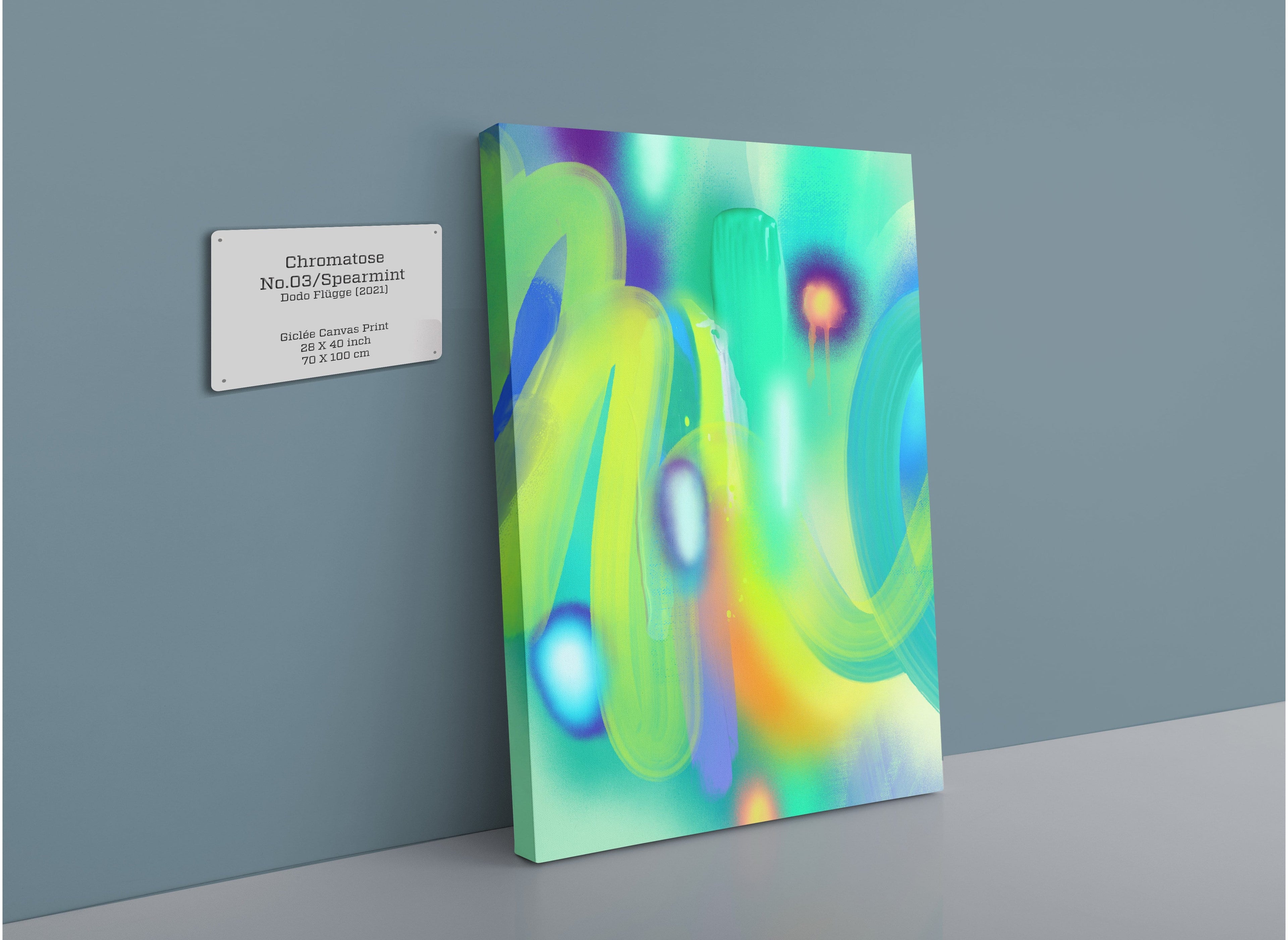 Chromatose No.03/Spearmint Canvas Print Chromatose 28"x40"(70x100 cm) Canvas Print