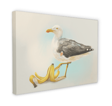 Banana Gull Giclée Canvas Print Sticky Beaks 28"x40"(70x100 cm) Canvas Print